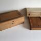 Ensemble de 3 boites en bois toilette de pension vintage
