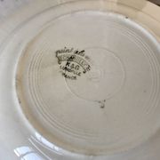 Set of 6 mismatched hollow plates Digoin Sarreguemines and Lunéville 40s