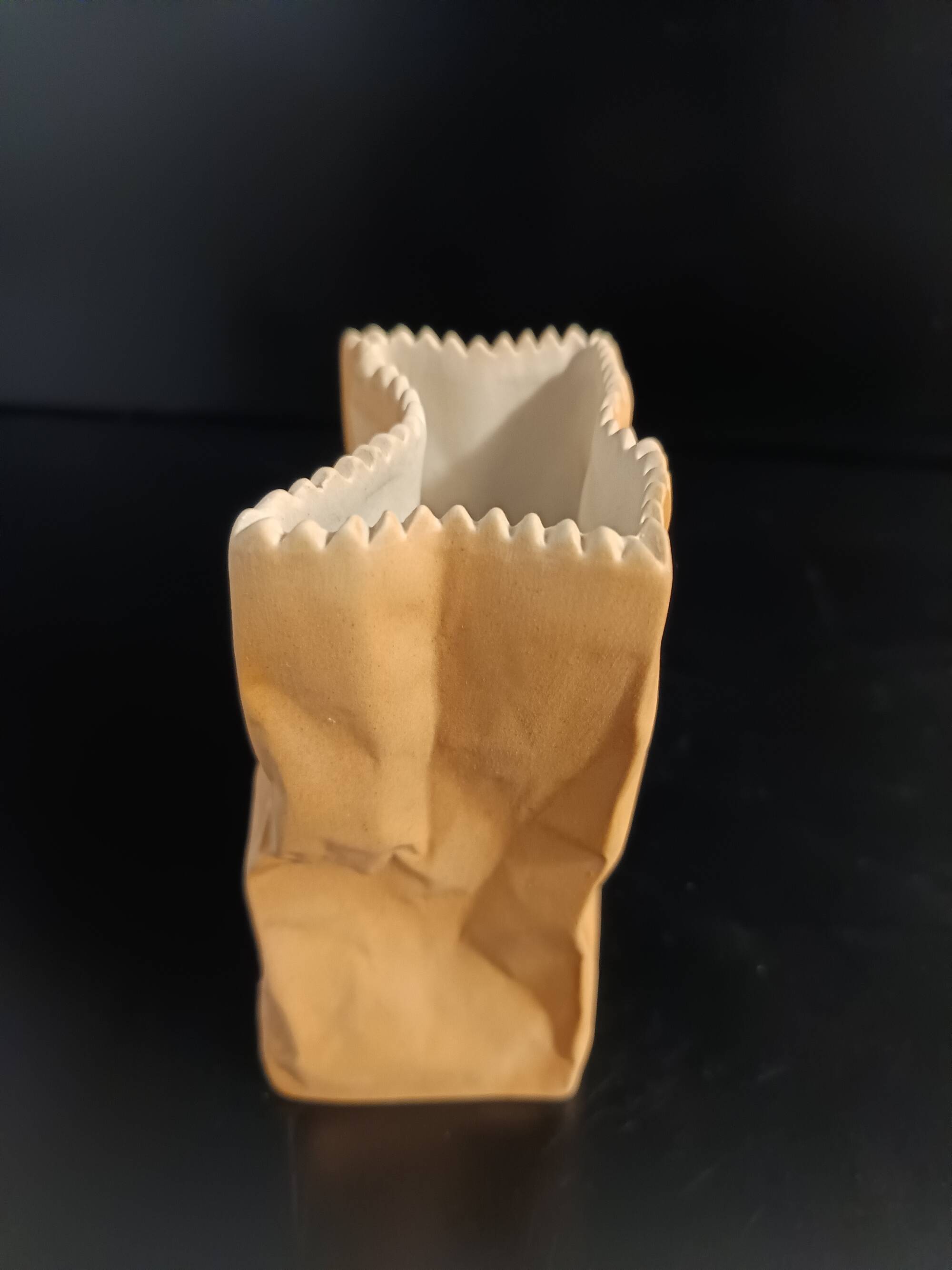 Paper Bag Ceramic Vase by Tapio Wirkkala for Rosenthal