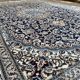 Grand tapis Nain bleu tufté main