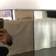 Triptych mirror in smoked glass 140x80cm