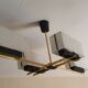 Arlus chandelier 4x2 brass lights prespex 1950/1960 vintage