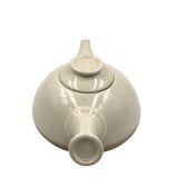 Mid-century Modern cream gres teapot, Franco Bucci Italy ca. 1970