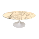 Tulip oval arabescato marble coffee table by Eero Saarinen for Knoll International 1990s