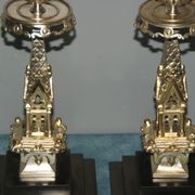 Rare pair of 19th century bronze candlesticks
