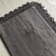 Antique cotton pillowcase tinted in smocke gray