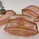 Art deco toilet top pink glass 3 pieces 1930s