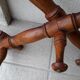 Extendable wooden coat rack