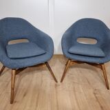 Restored shell armchair by Miroslav Navratil