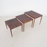 Mid-century wooden nesting tables, The Netherlands 1950's