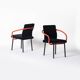 Chaise Memphis Mandarin d'Ettore Sottsass pour Knoll retapissée en velours de coton
