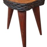 Antique Brutalist tripod stool