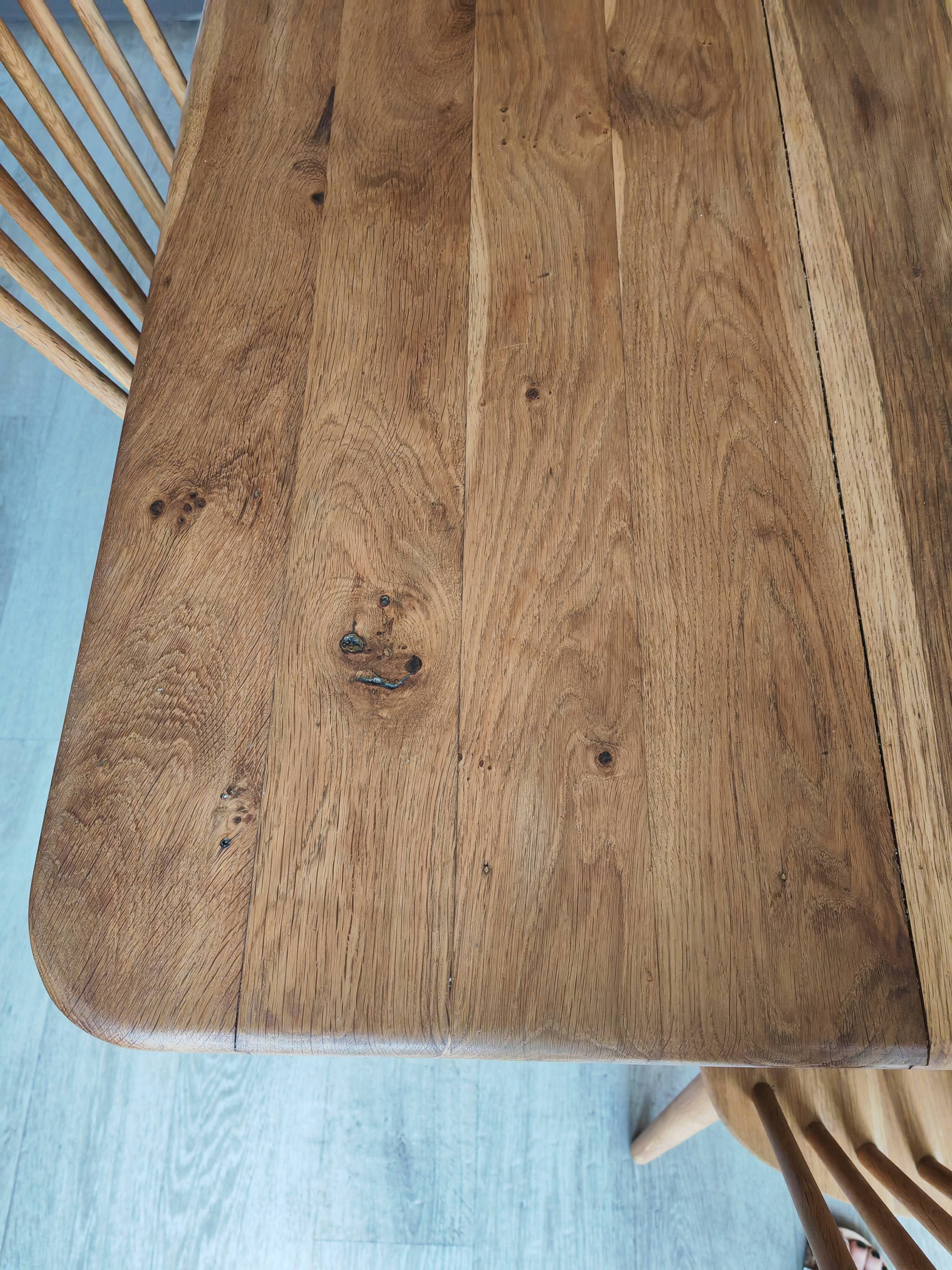 Solid oak farm table