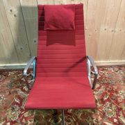 Fauteuil et ottoman Bauhaus de Charles Eames en aluminium