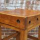 Vintage english sycamore butchers block on stand