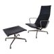 Model EA 124 + 125 Vitra Lounge Chair and Ottoman by Charles & Ray Eames