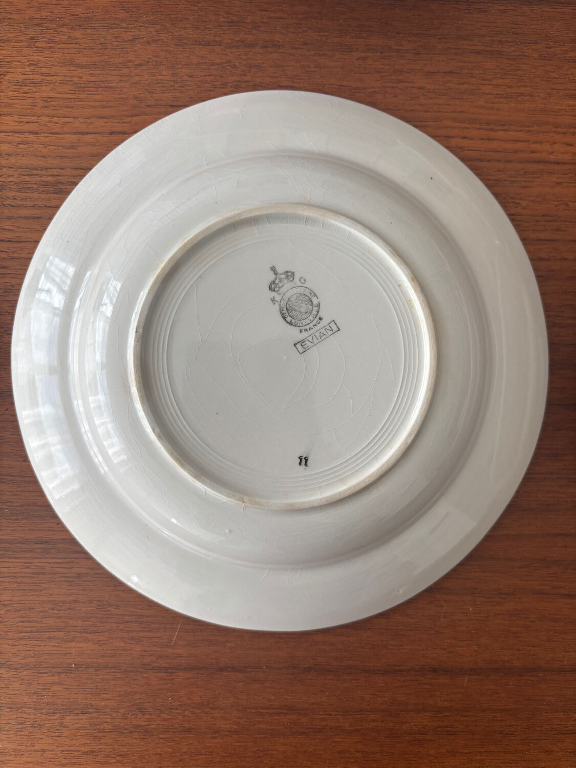 Vintage Luneville deep plate set model Évian – floral decoration