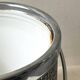 Large modernist chrome metal ice bucket with textured decoration, 1970s design.