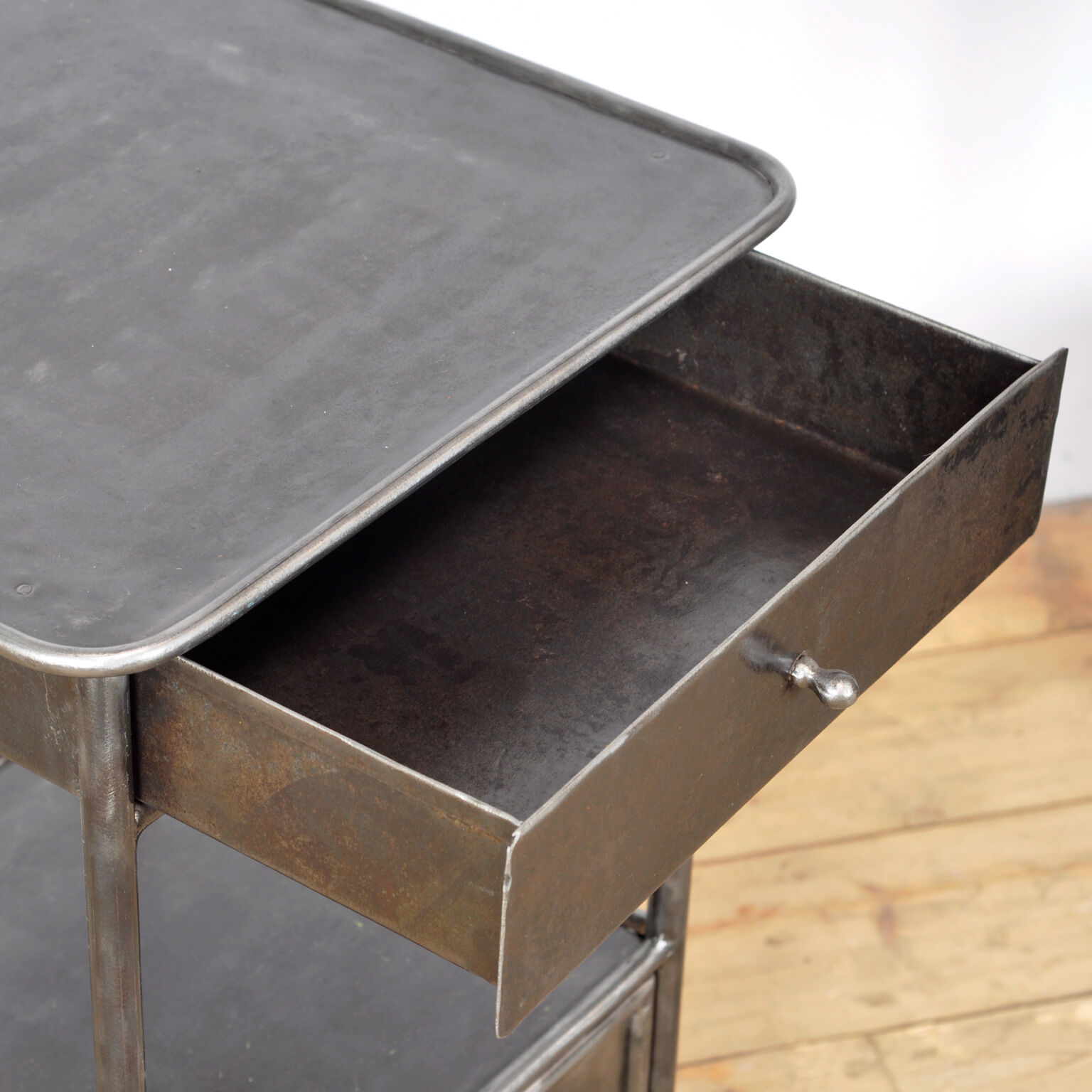 Set iron nightstand, 1920's