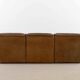 Canapé modulable De Sede DS-12 en cuir cognac, années 70