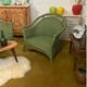 Paire de fauteuils rotin