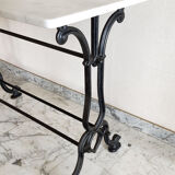 Bistro table white marble 4 pers