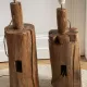 Lampe en bois brutaliste