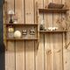 Double shelves murale rattan 1960