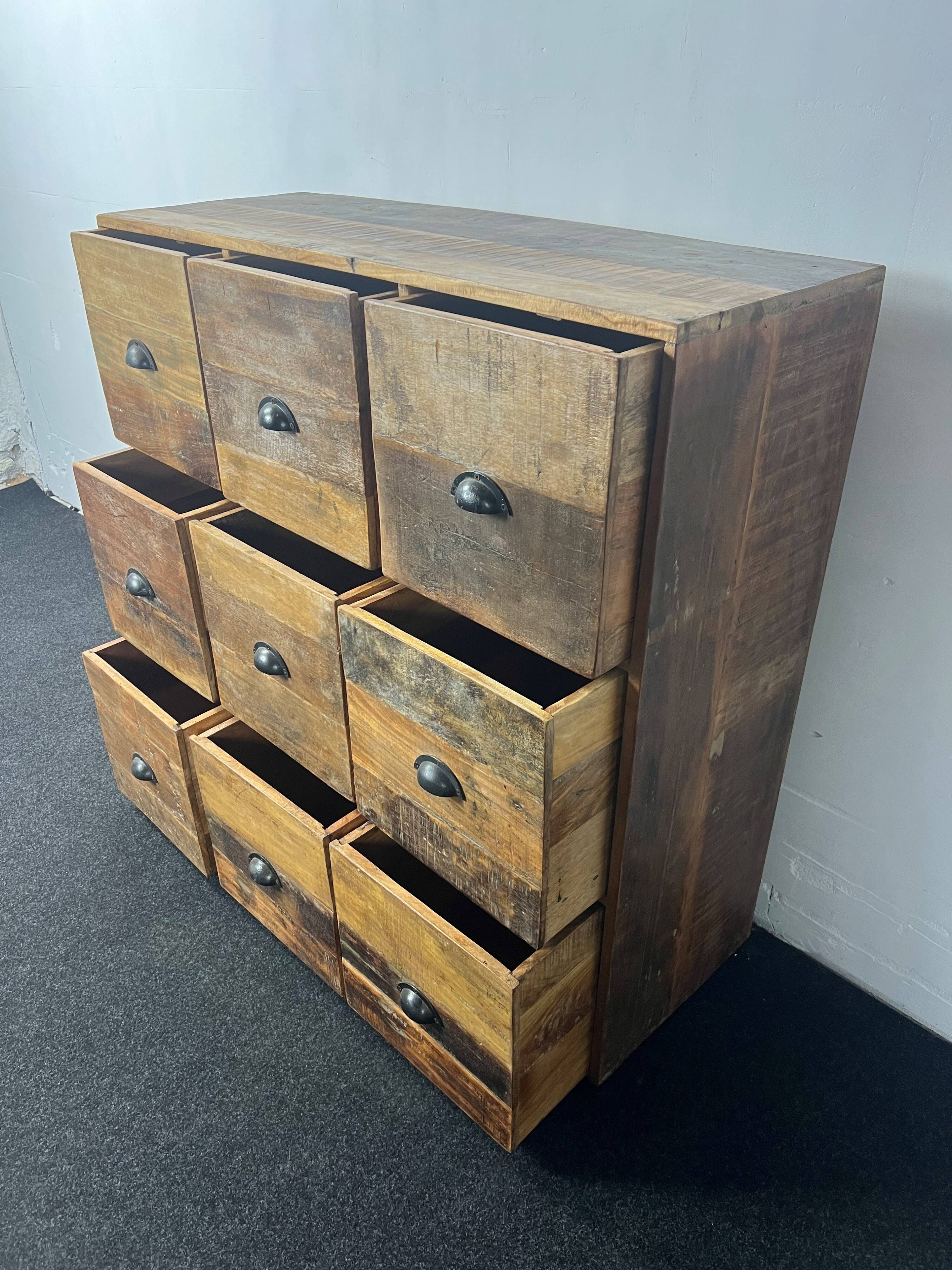 Antique wooden chest of drawers