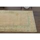 1970s Vintage Turkish Oushak Handmade Wool Cotton Orange Runner Rug 108x312