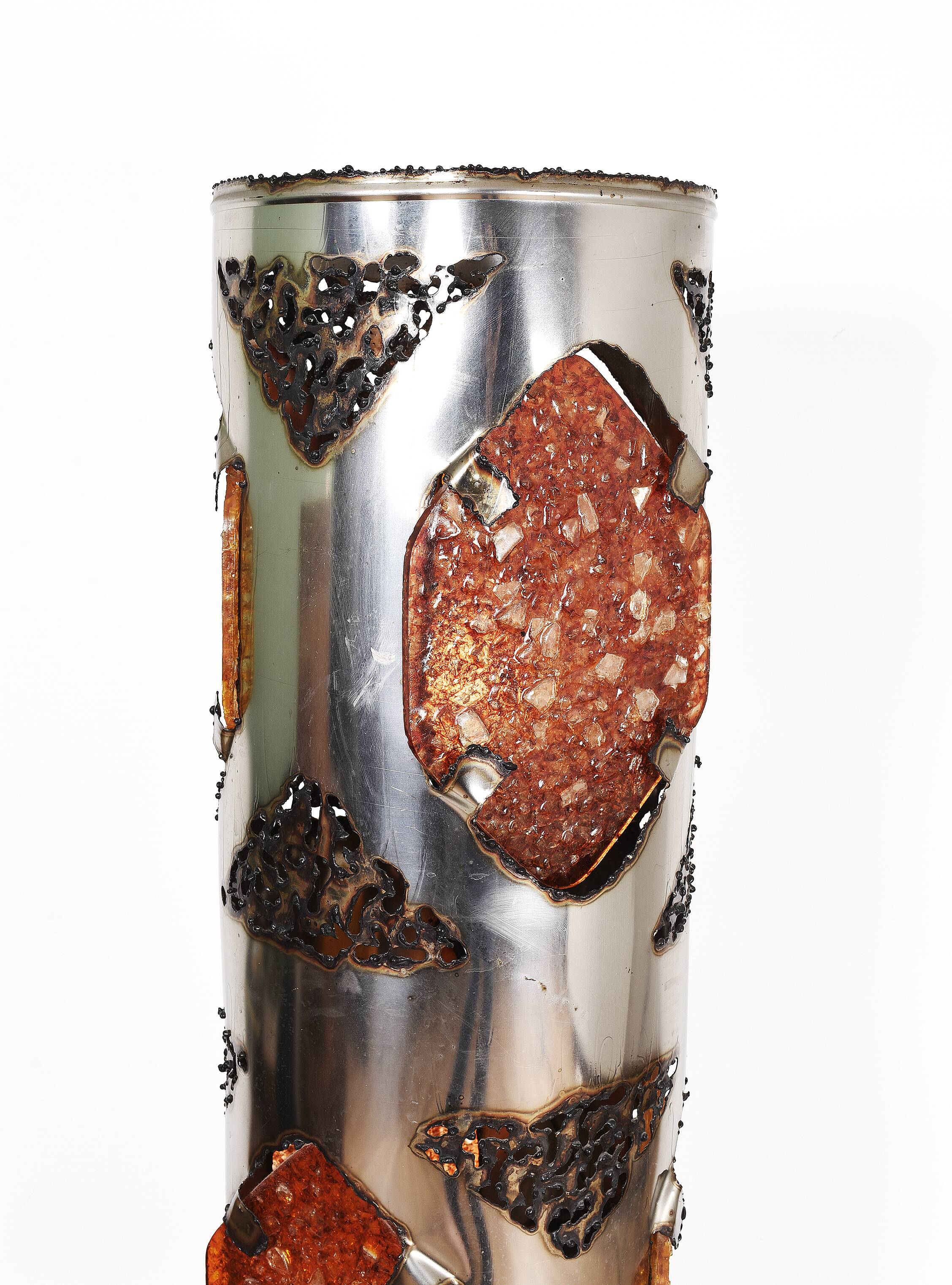 Brutalist ceramic lamp from Accolay