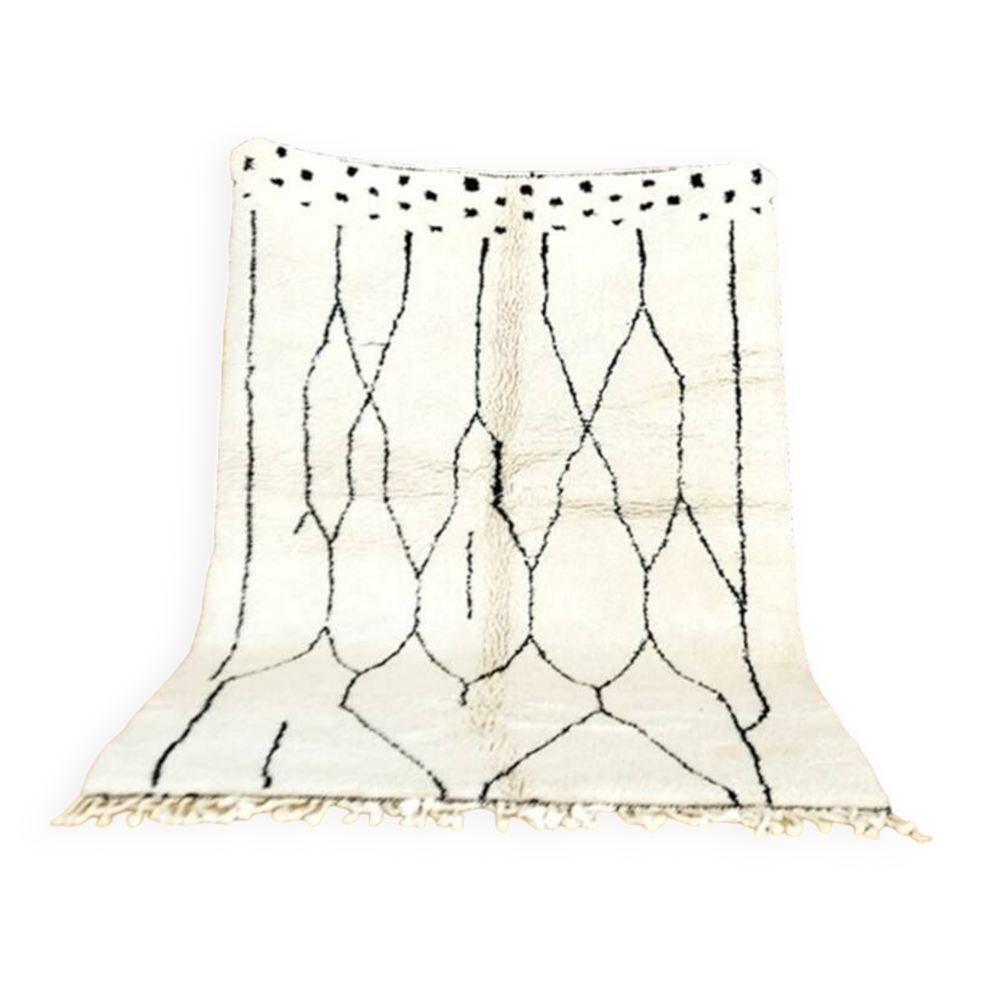 Beni Mrirt white rug 240 x 168 cm new