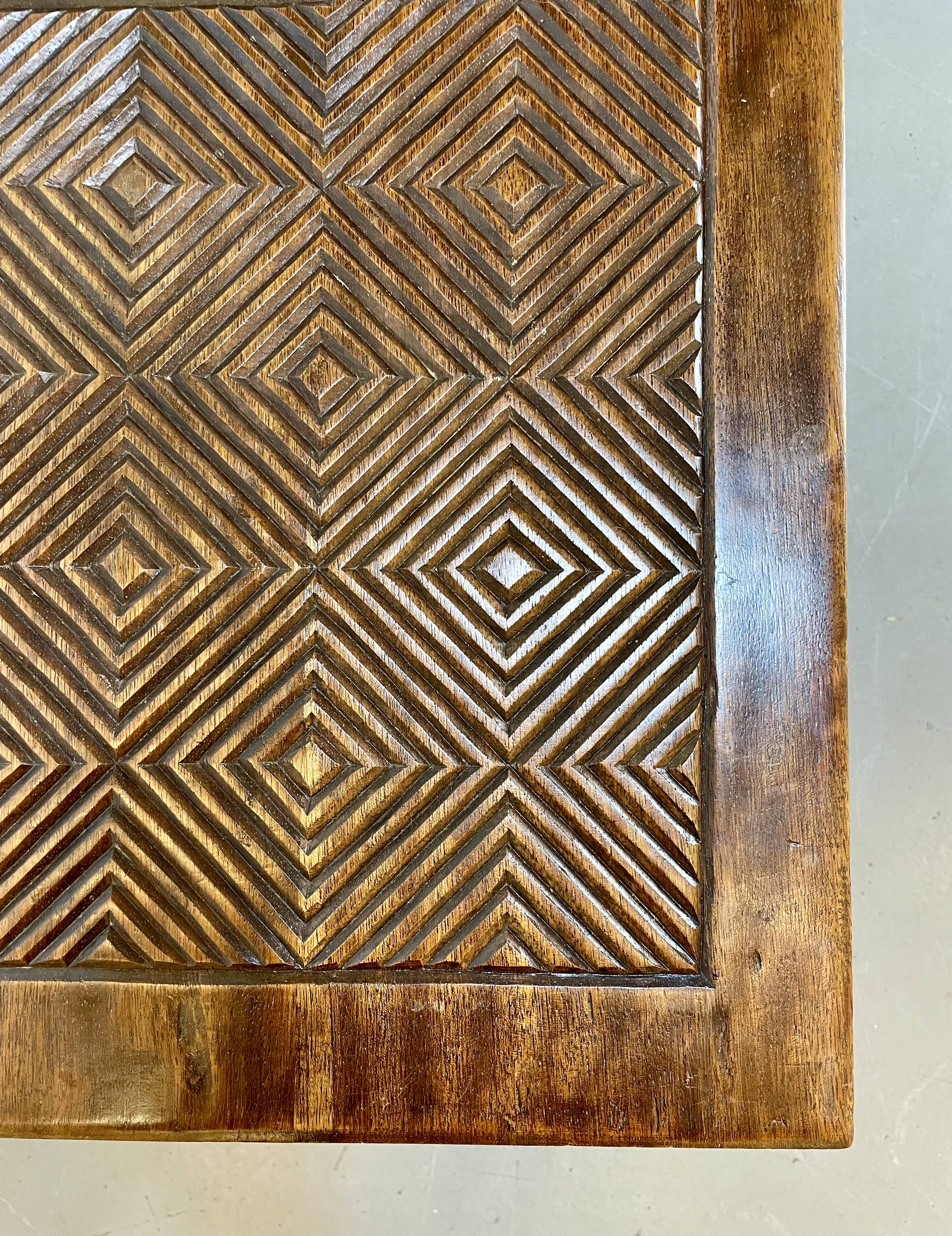 Hand-carved Congolese coffee table, 1989