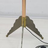 Relco Milano Modernist Italian Murano Glass and Brass Floor Lamp, 1980s