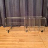 Lucite mobile table, audio, 1970s