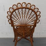 Emmanuelle peacock rattan armchair