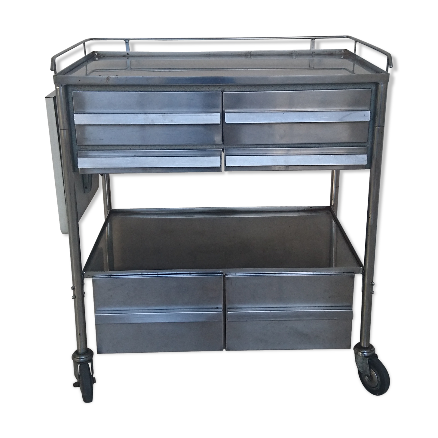 Vintage rolling stainless steel dessert