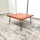 Teak coffee table with hairpin legs
