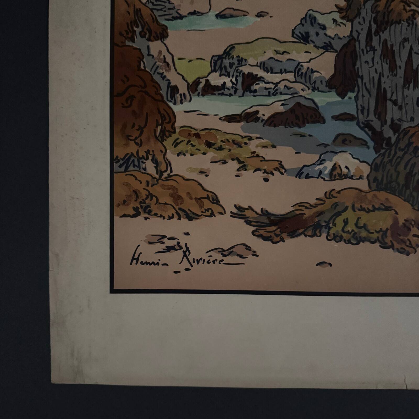 Lithograph by Henri Rivière Aspects of Nature - The Sea