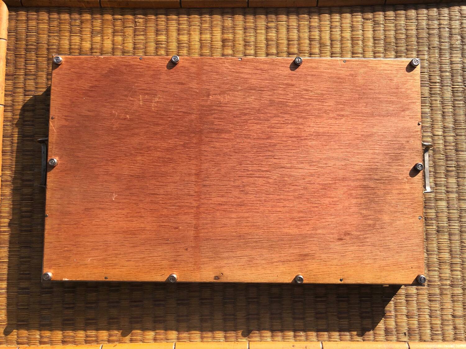 Art Deco tray in reverse painted glass