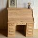 Renovated antique oak cylinder desk – original key