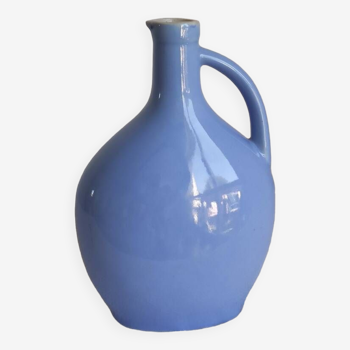 Blue ceramic liquor bottle