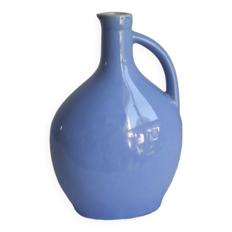 Blue ceramic liquor bottle