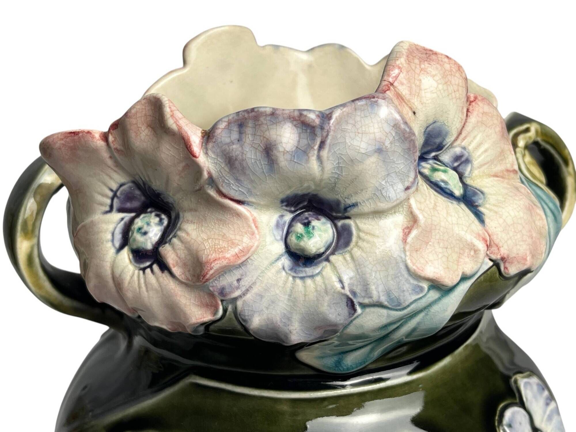 Art Nouveau, barbotine vase by Bruyn Fives-Lille around 1900