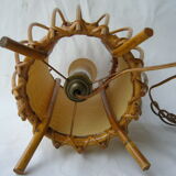 Vintage wicker lamp