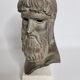 Bust of Poseidon in patinated plaster on plaster base,
