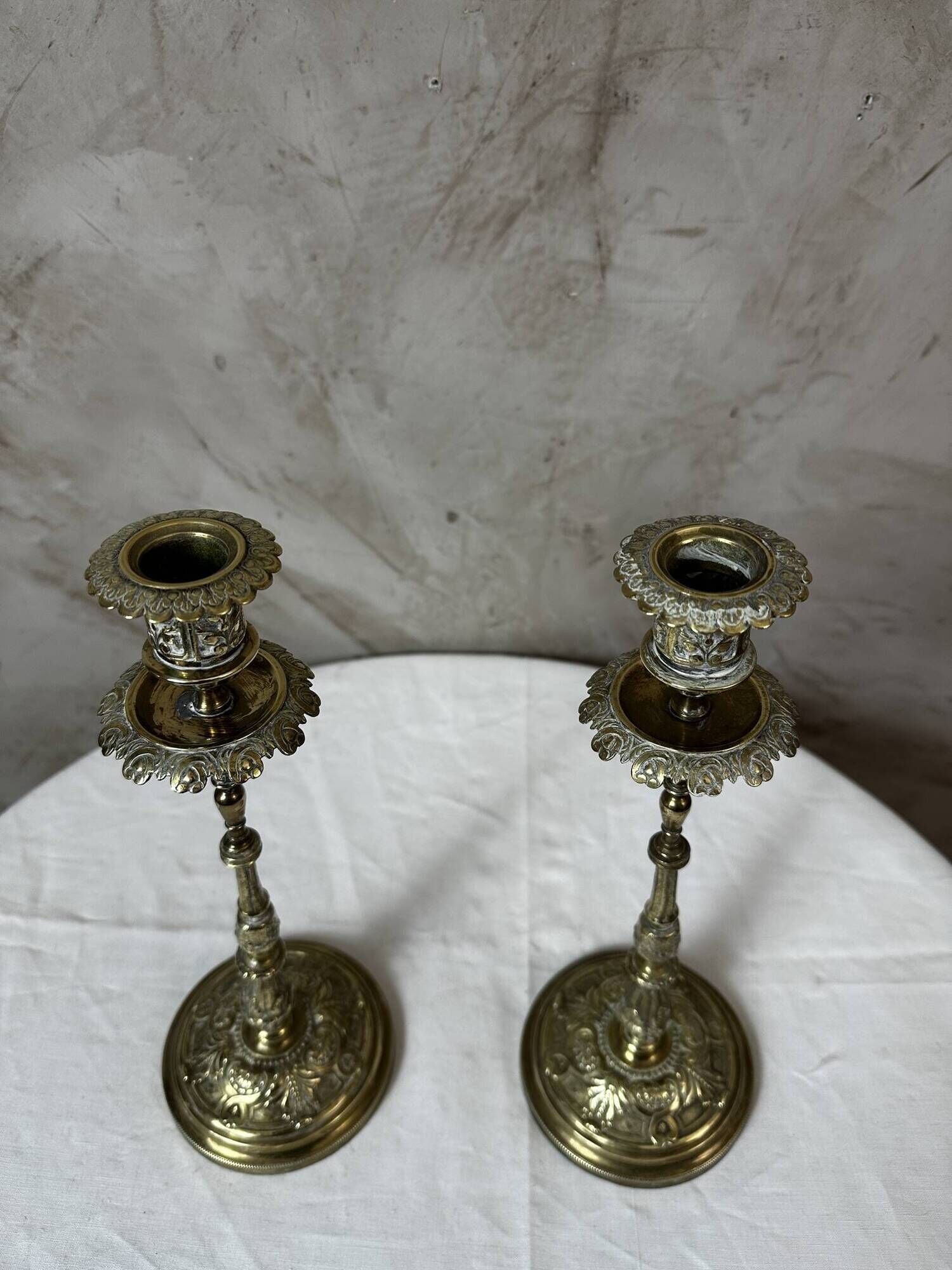 Paire de bougeoirs
