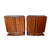 Pair of art deco bedside tables