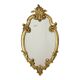 French Baroque-style gold-leaf gilded mirror with crest, 60 cm