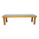 Vintage sidetable salontafel eikenhout graniet handgemaakt